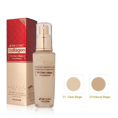 3W CLINIC Collagen Foundation Основа тональная для лица