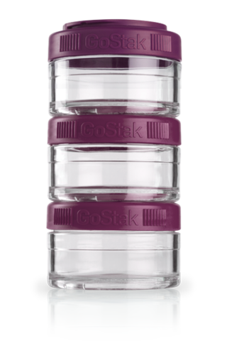 BlenderBottle GoStak 3 Контейнера по 60мл для перекусов и добавок из безопасного пластика Тритан