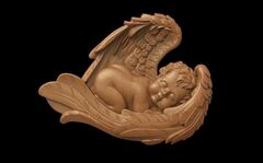 Силиконовая форма Сон ангела в больших крыльях