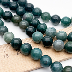 "Индийский агат" бусины (халцедон), диаметр 8,4-8,6 мм, цена за 23 шт (1/2 нити)