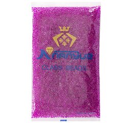 
          Бисер Alingar размер №8 вес 450 гр., прозрачный кристалл, внутри фуксия, пакет