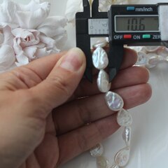 Жемчуг натуральный барочный, капля, 13,9-15,5 мм, 1 нить, Ж033