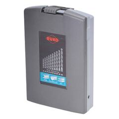 Набор сверл по металлу 1-10мм 19шт DIN338 HSS-G 130° TL3000 (пл. кейс) Ruko 258214RO