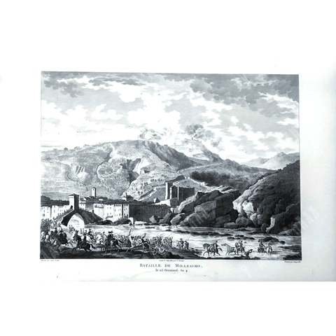 Сражение у Миллезимо. Гравюра из альбома Военные кампании Франции. Париж. 1834