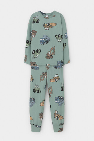 пижама  для мальчика  К 1561/холодная мята,тракторы