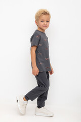 брюки  для мальчика  К 400457/1/темно-серый