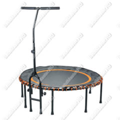 Каркасный батут с Т-образной ручкой, круглый, черно-оранжевый, диаметр 3,3 фт