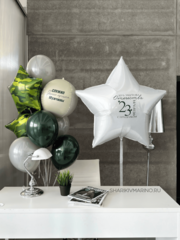 Набор воздушных шариков на 23 февраля «Звание Лучшего Мужчины»