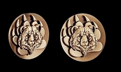 Силиконовый молд № 451 Медальон медвежья лапа