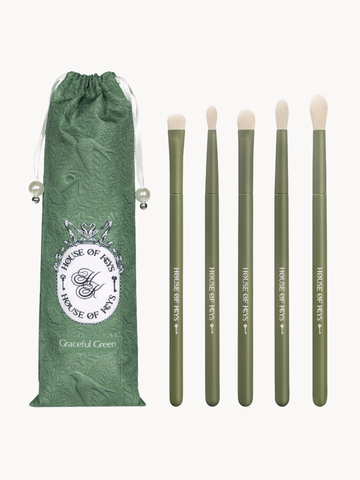Набор из 5 кистей для макияжа GRACEFUL GREEN