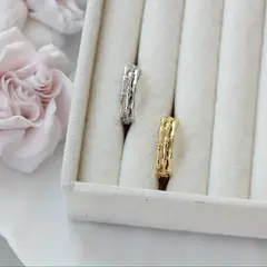 Кольцо с петелькой Бамбук, регулируемое, позолота , Д066