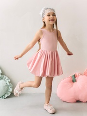 Платье-баллон, Пудровый