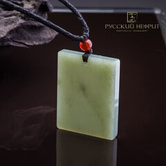 Подвес "Тетрагон" большой. Буромский нефрит.