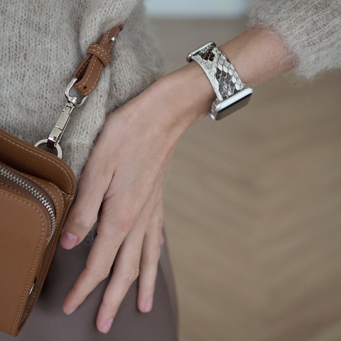 Ремешок для Apple Watch 40/41/42 mm из кожи питона, цвета Natur