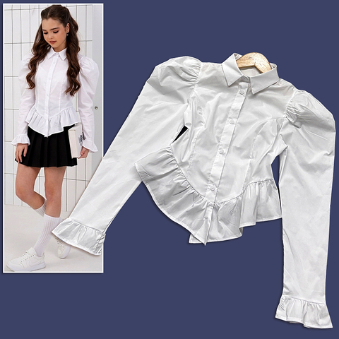 Блуза школьная д (9-12) 260415-WD143