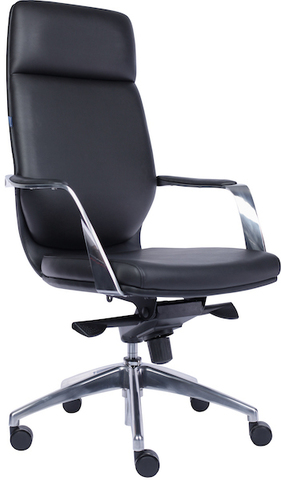 Кресло для руководителя Everprof Paris Экокожа Черный 133*48*50 Полированный алюминий  Мультиблок - механизм повышенной комфортности с возможностью фиксации кресла в нескольких положениях