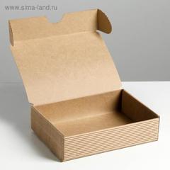 Коробка складная рифлёная «Новогодняя», 21 х 15 х 5 см