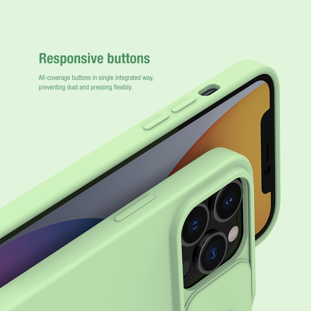 ✓ Чехол мятного цвета (Mint Green) с мягким шелковистым покрытием от  Nillkin для iPhone 13 Pro, серия CamShield Silky Silicone Case с защитной  шторкой для камеры - купить по отличной цене 🤑