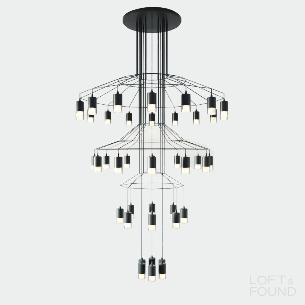 Люстра Vibia Wireflow Chandelier 0378 LED Suspension 42 lamp designed by Jordi Vilardell
