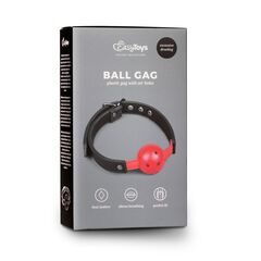 Красный кляп-шар Easytoys Ball Gag With PVC Ball - 