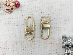 Карабин с кольцом, р. 3х1 см, золото