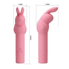 Нежно-розовый вибростимулятор в форме кролика Gerardo - 