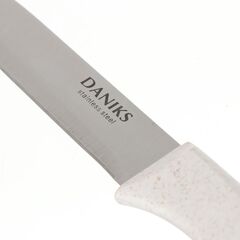 Нож кухонный Daniks, Латте, для овощей, нерж сталь, 9 см, рук пласт, YW-A383-PA