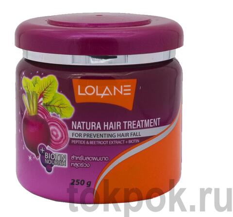 Маска для волос LOLANE NATURA Hair Treatment Peptide & Beetroot Extract Biotin, 250 мл