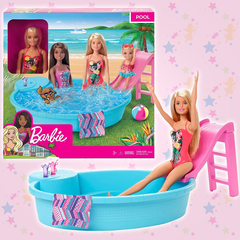 Кукла Барби и бассейн c горкой Barbie