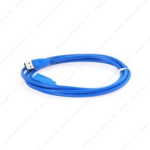 Кабель USB 3.0 (папа) to USB (мама) - 1.0 метр голубой