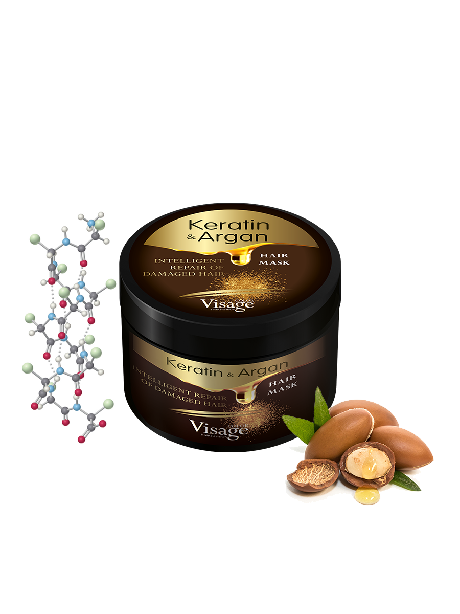 Купить питательную маску для волос Visage Keratin&Argan, 500 мл