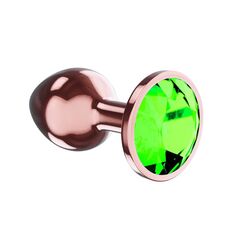 Пробка цвета розового золота с лаймовым кристаллом Diamond Emerald Shine S - 7,2 см. - 