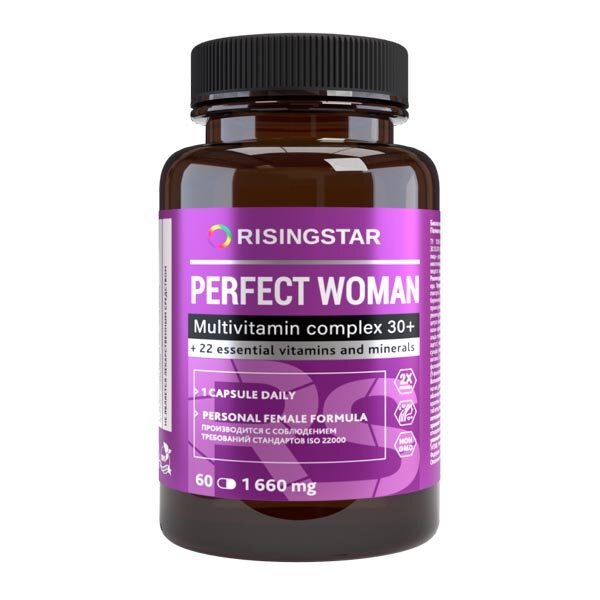 Поливитаминный комплекс для женщин, Perfect women multivitamin complex, Risingstar, 60 капсул