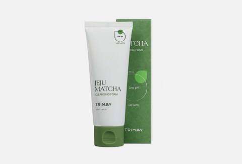Trimay Слабокислотная пенка для умывания с чаем матча Trimay Jeju Matcha Low pH Cleansing Foam