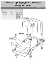 Крепление для перевозки квадроцикла в прицепе STORM MP 0206
