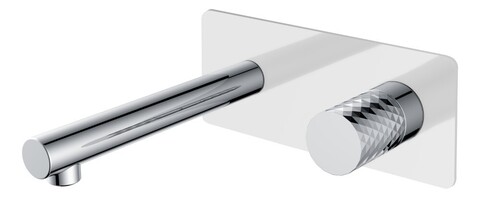 Boheme Stick 125-WCR Смеситель для раковины встраиваемый, цвет: белый, хром