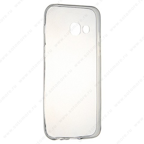Накладка силиконовая ультра-тонкая для Samsung Galaxy A3 A320 2017 черная (прозрачная)