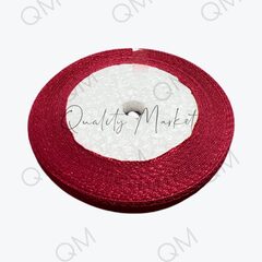 Лента атласная 6 мм 25 ярд (бордовый) №33