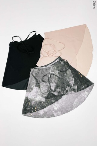 Set: 3 chiffon wrap skirts | mud