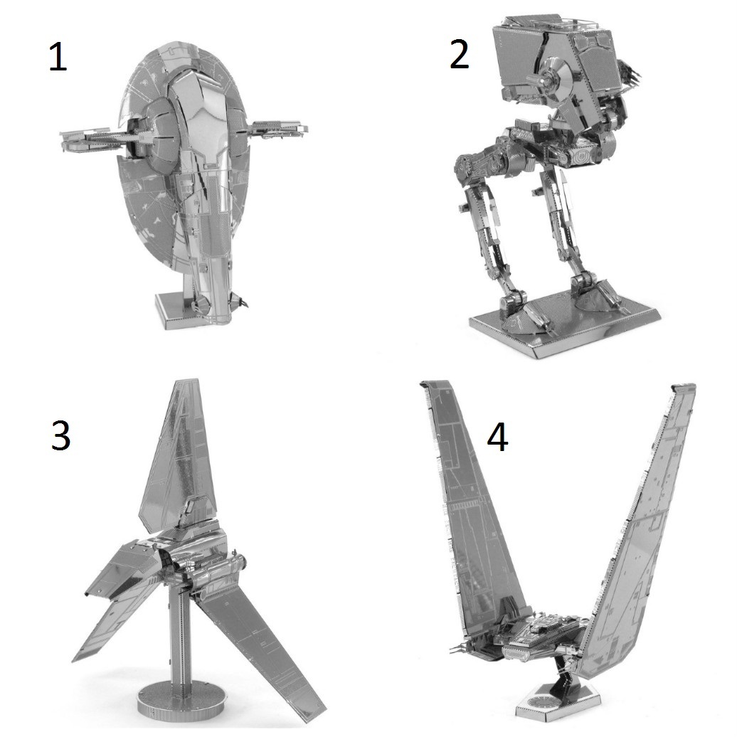 3D металлические модели техники из фильма Звездные войны