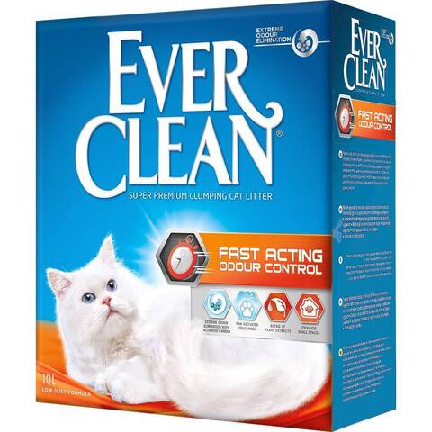 Ever Clean Fast Acting комкующийся наполнитель быстрого действия для кошек 10 л