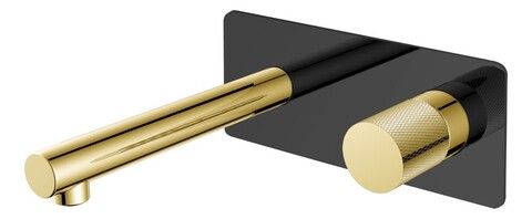 Boheme Stick 125-BG.2 Смеситель для раковины встраиваемый, цвет: чёрный, золото
