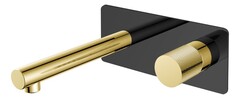 Boheme 125-BG.2 Смеситель STICK из стены BLACK TOUCH GOLD фото