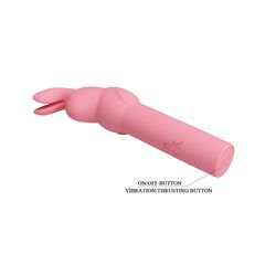 Нежно-розовый вибростимулятор в форме кролика Gerardo - 