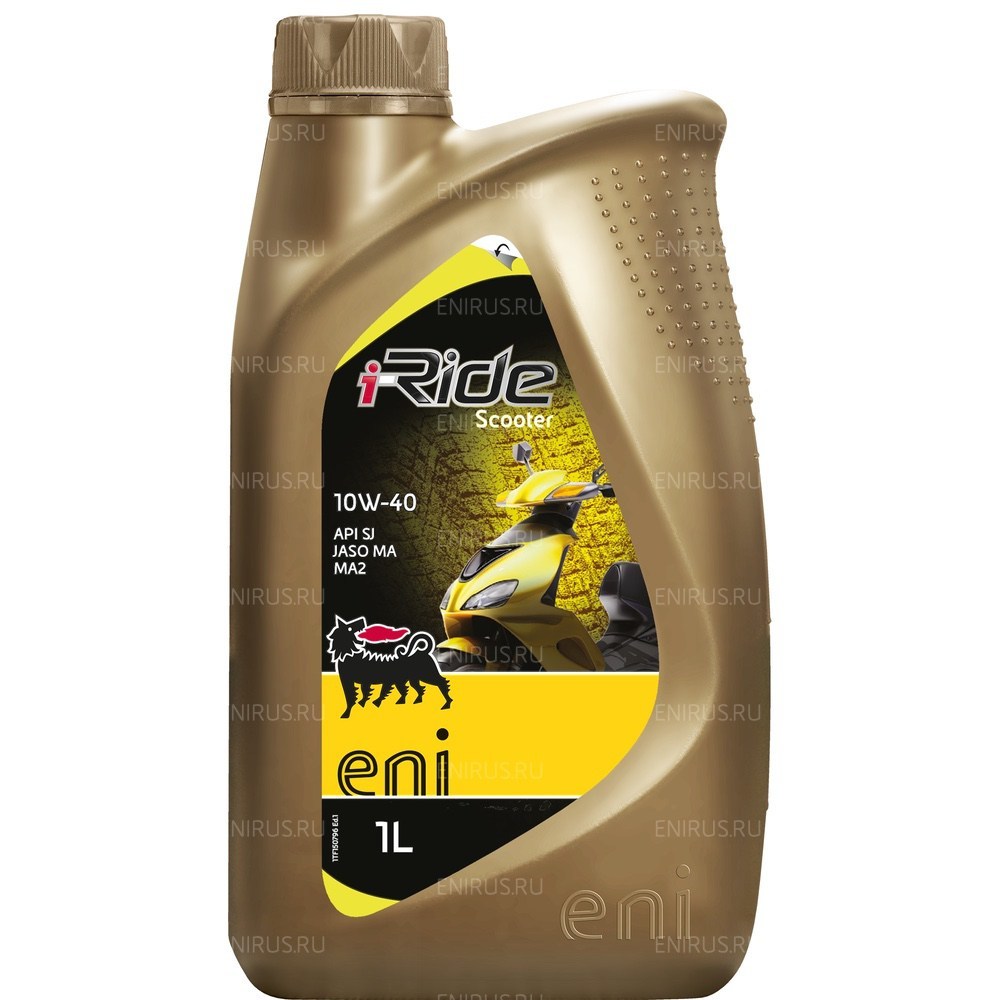 4 LT SEMI-SYNTHETIC ENGINE OIL AGIP ENI I-RIDE SCOOTER 10W40 4T API SJ JASO MA2