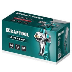 KRAFTOOL AirFlat, LVLP, 1.4 мм, пневматический краскопульт с верхним бачком (06524-1.4)
