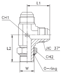 Штуцер FRLG JIC 3/4" UNF3/4" CAST