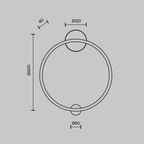 Настенный светодиодный светильник Maytoni Halo MOD005WL-L24BSK