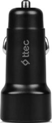 Автозарядка TTEC SmartCharger 2.4A Car Charger With Trio Cable, черный
