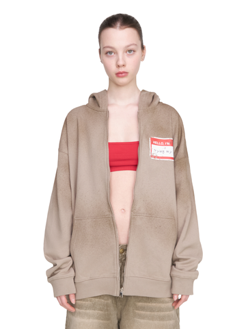 Худи Ovum Zip Flat white